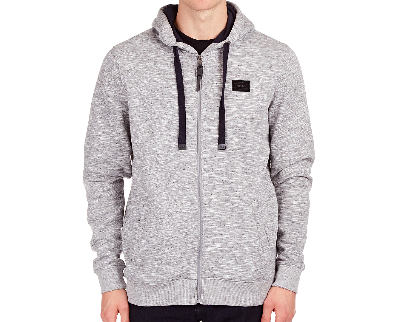 Mossimo Men's Coventry Zip Thru Hoodie - Concrete Marle | Catch.co.nz