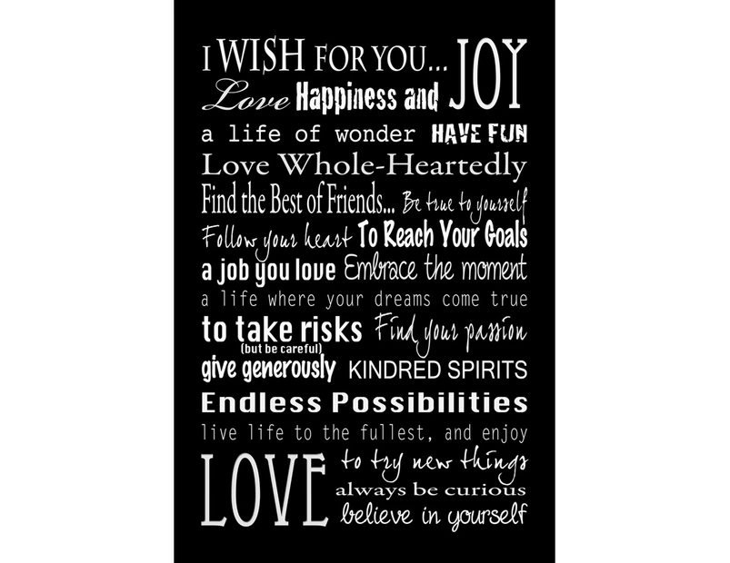 I Wish For You, B&W Canvas Print