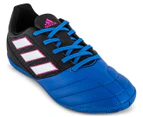 Adidas Pre/Grade School Kids' Ace 17.4 Indoor Soccer Shoes - Black/White/Blue