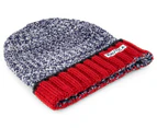 Nautica Men's Knitted Marle Beanie - Red/Grey/Navy