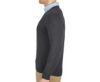 Nautica Men's Solid V-Neck Sweater - Charcoal 