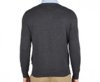 Nautica Men's Solid V-Neck Sweater - Charcoal 