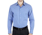 NNT Men's Long Sleeve Classic Tailored Fit Shirt - Mid Blue