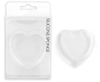 Silicone Heart Sponge - Clear
