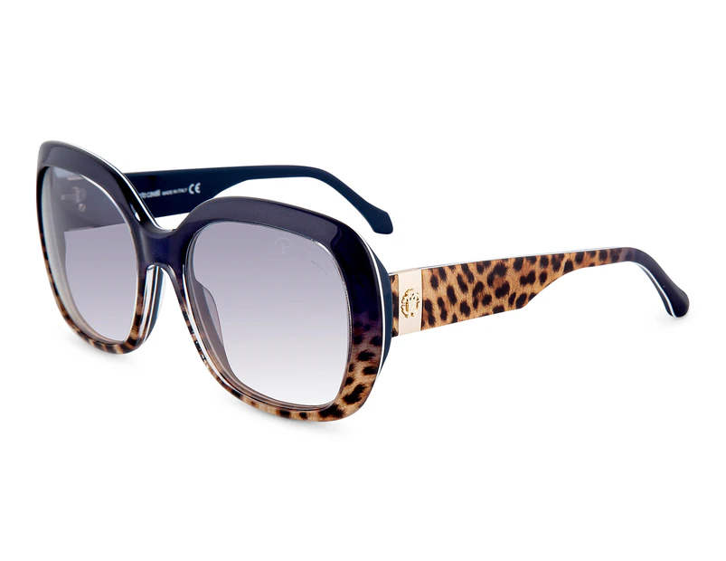Roberto Cavalli Women's Cecina Sunglasses - Blue Leopard/Purple