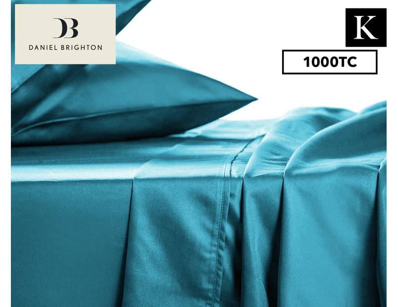 Daniel Brighton 1000TC Luxury King Bed Sheet Set - Teal