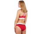 Tommy Hilfiger Women's Placement Print Bikini - Tango Red