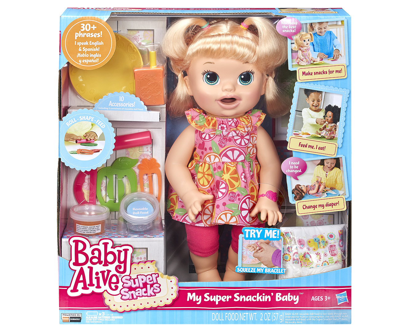 Baby Alive Super Snacks Snackin' Sara Doll | Catch.co.nz