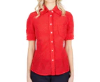 NNT Women's Short Sleeve Blouse - Red