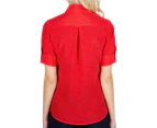 NNT Women's Short Sleeve Blouse - Red