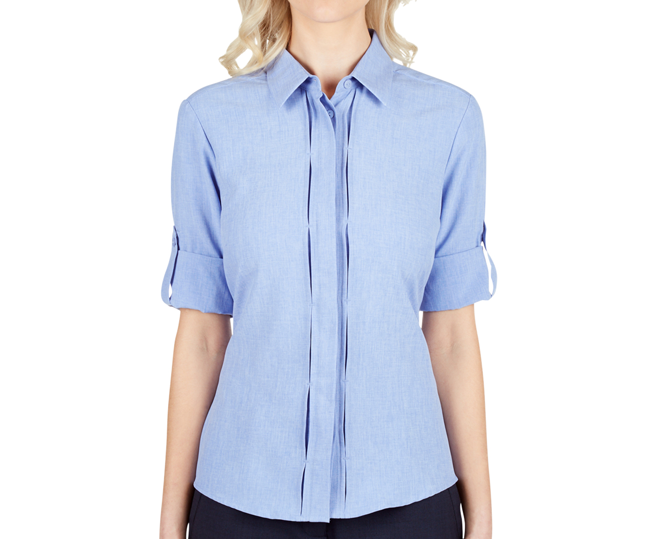 Stylecorp Women's 3/4 Roll Up Sleeve Shirt - Ice Blue | Catch.co.nz