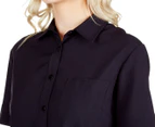NNT Women's Short Sleeve Polyester Shirt - Navy