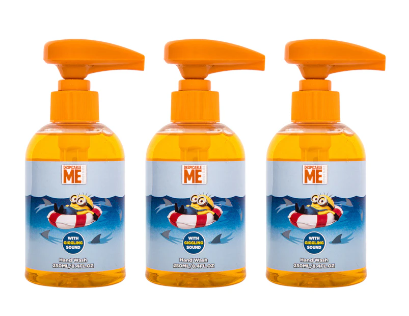 3 x Despicable Me Giggling Hand Wash 250mL