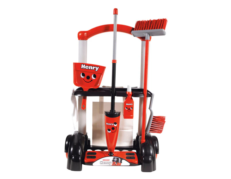 Casdon Henry Cleaning Trolley Replica Toy - Black/Red