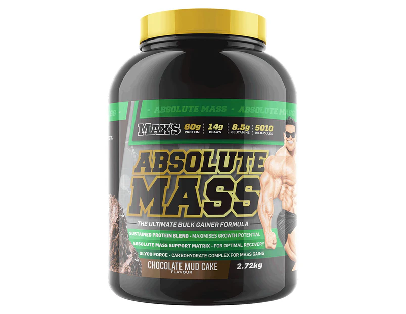 Max's Absolute Mass Protein Powder Chocolate Mud Cake 2.72kg / 13 Serves