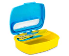 Minions Sandwich Box w/ Cutlery - Blue/Yellow