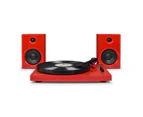 Crosley T100 Stereo Turntable with Speakers & Bluetooth - Red