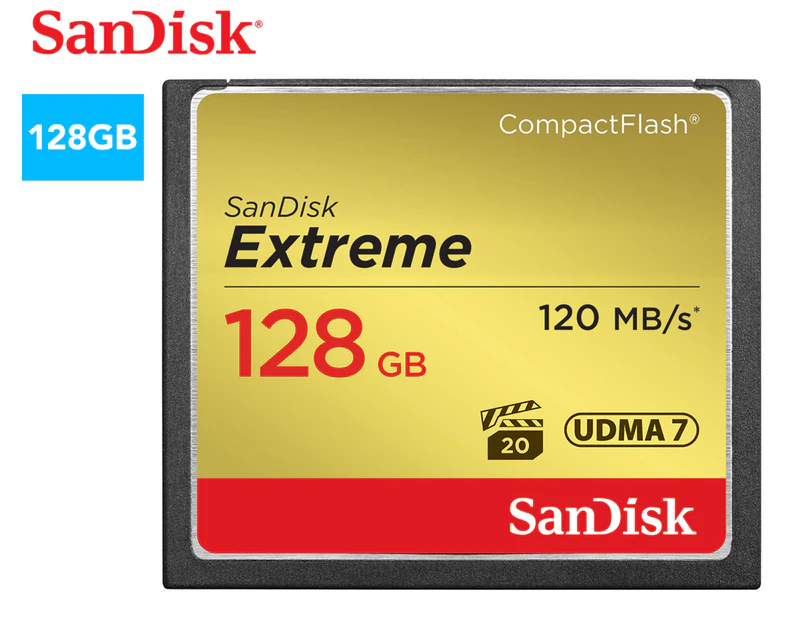SanDisk 128GB Extreme Compact Flash Memory Card