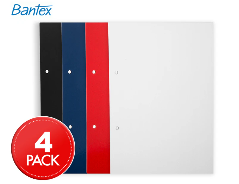 Bantex A4 Paper Binder 4-Pack - Assorted