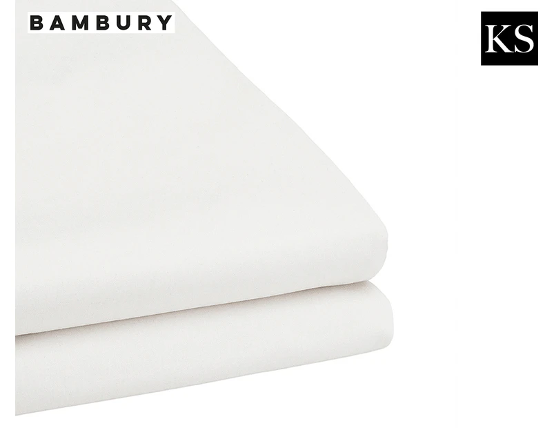 Bambury TRU Fit King Single Bed Fitted Sheet - White