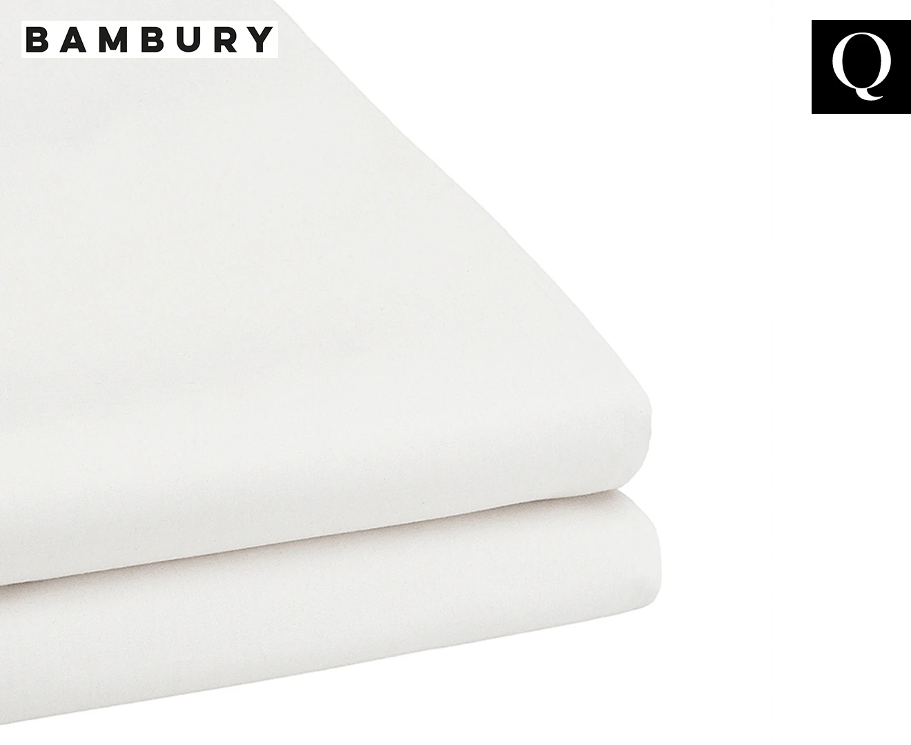 Bambury TRU Fit Queen Bed Fitted Sheet - White