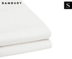 Bambury TRU Fit Single Bed Fitted Sheet - White