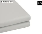 Bambury TRU Fit King Single Bed Fitted Sheet - Silver