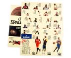 SPALDING NBA Mini Backboard w/ Player Stickers - Black/Grey