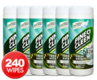 6 x Pine O Cleen Disinfecting Wipes Fresh Eucalyptus 40pk