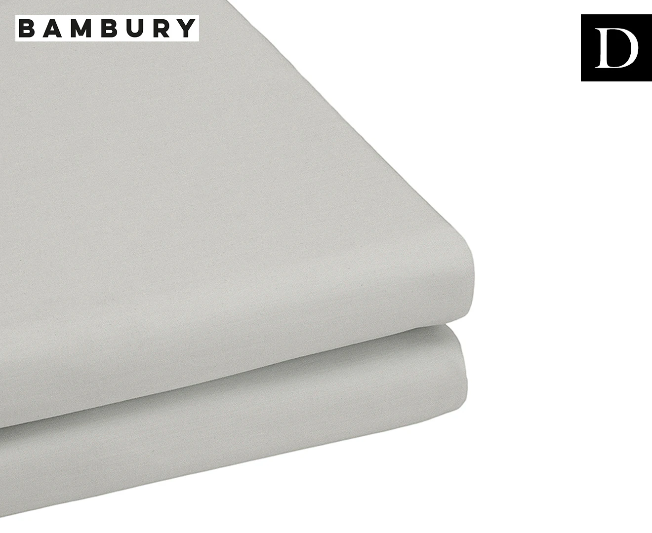 Bambury TRU Fit Double Bed Fitted Sheet - Silver