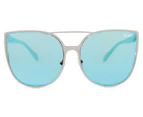 Quay Australia Women's Cat Eye Sorority Princess Sunglasses - Silver/Blue