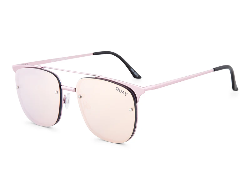 Quay Australia Women's Rimless Private Eyes Sunglasses - Pink/Rose