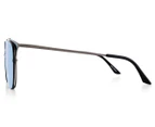 Quay Australia Women's Rimless Private Eyes Sunglasses - Gunmetal Grey/Blue