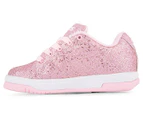 Heelys Girls' Split Pink Disco Wheel Shoe - Pink Glitter
