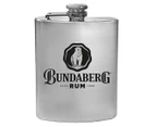 Bundaberg Rum 6Oz Stainless Steel Hip Flask - Silver