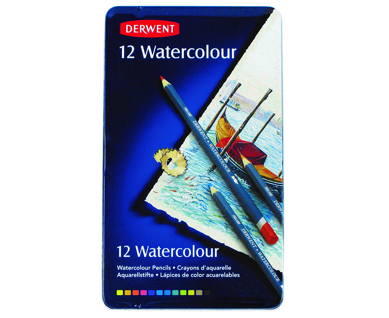 Derwent Watercolour Pencil Tin 12-Pack | Catch.co.nz