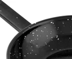 Vaello 3-Piece Enamel Flat Frying Pan Set - Black