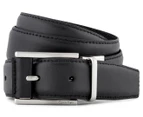 Calvin Klein Men's Reversible Wrap Buckle Leather Belt - Black