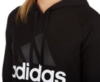 Adidas Women's Essentials Linear Pullover Hoodie - Black
