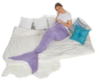 Kids' 140x85cm Mermaid Blanket - Purple