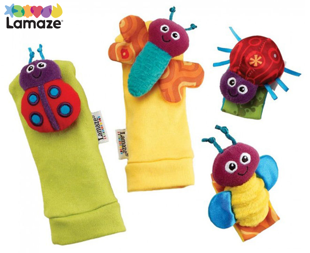 Lamaze Gardenbug Foot Finder and Wrist Rattle Set : Lamaze: : Toys  & Games
