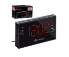 Sansai Digital PPL AM FM Dual Alarm Clock Radio LED Display Sleep Timer Black