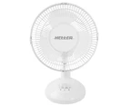 Heller HHDF23 23cm Desk Fan 2 Speed/Air Cooler/Cooling/Tilt/Oscillating White