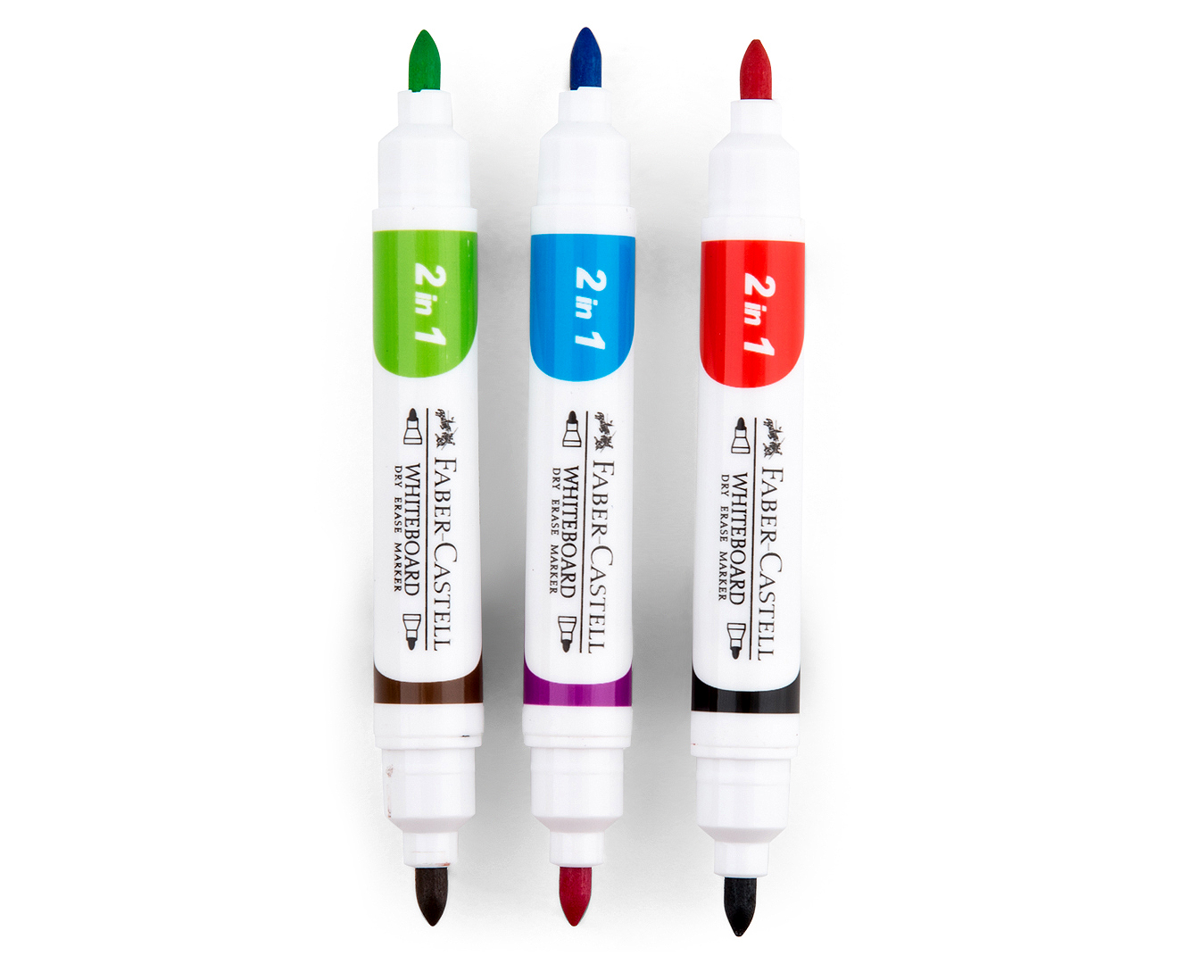 Faber-Castell Whiteboard Markers with Magnetic Eraser Caps 