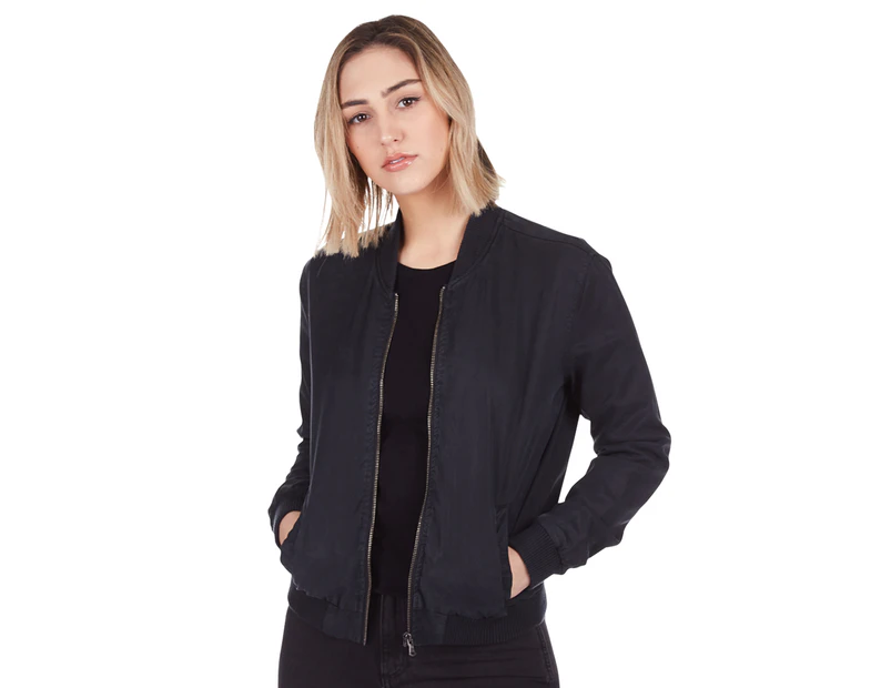 All About Eve Women's Easy Rider Bomber Jacket - Petrol Blue