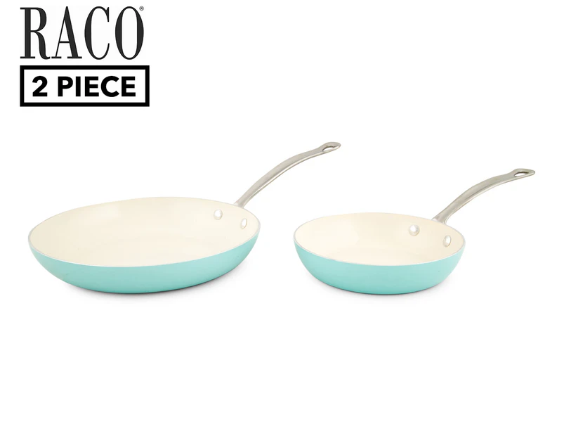 RACO 2-Piece Tranquility Open Ceramic Skillet Set - Ocean Blue