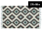 Rug Culture 270x180cm Zulu Modern Rug - Blue/Grey