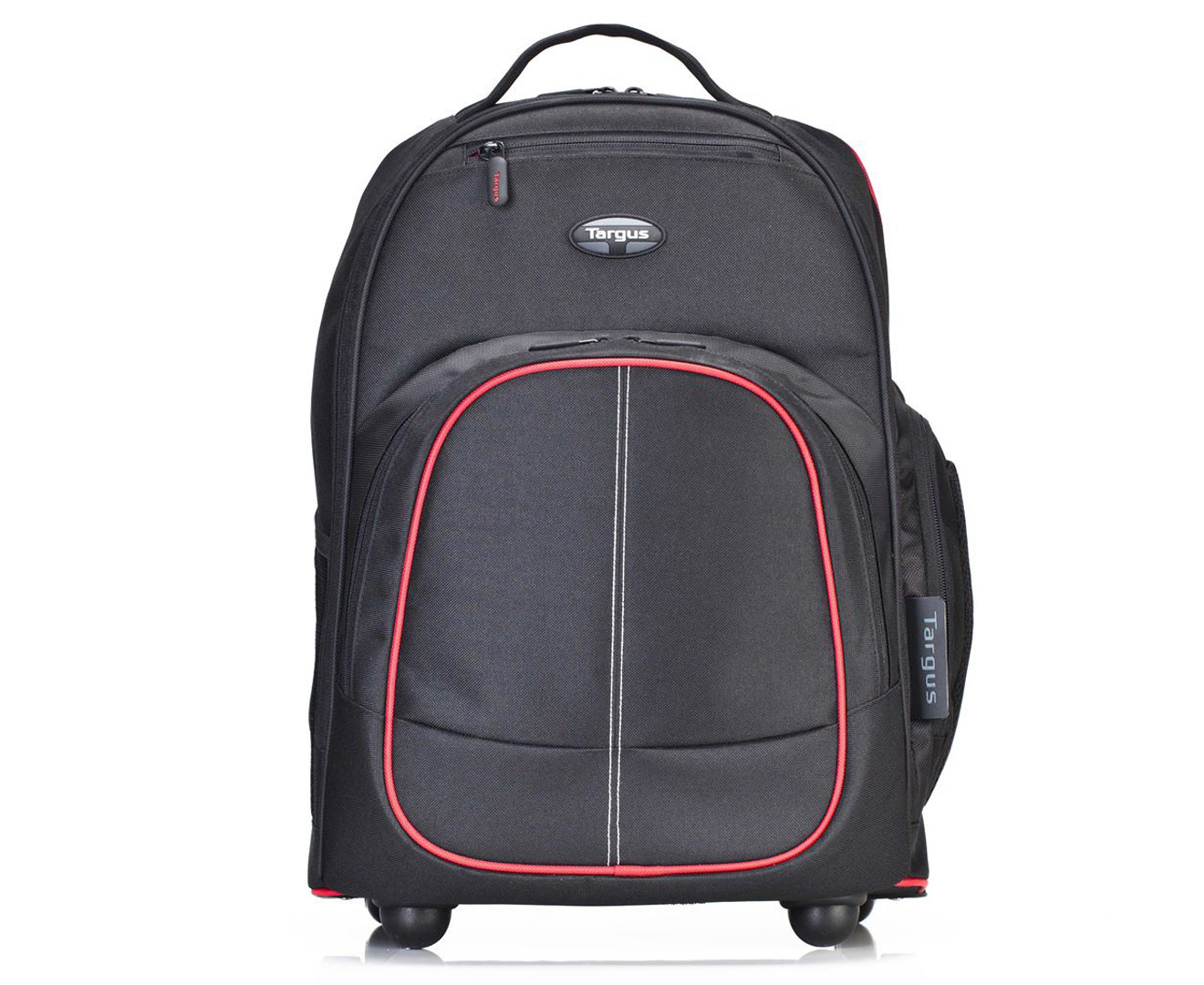 Targus Compact Rolling Backpack For Laptops - Black/Red | Catch.co.nz