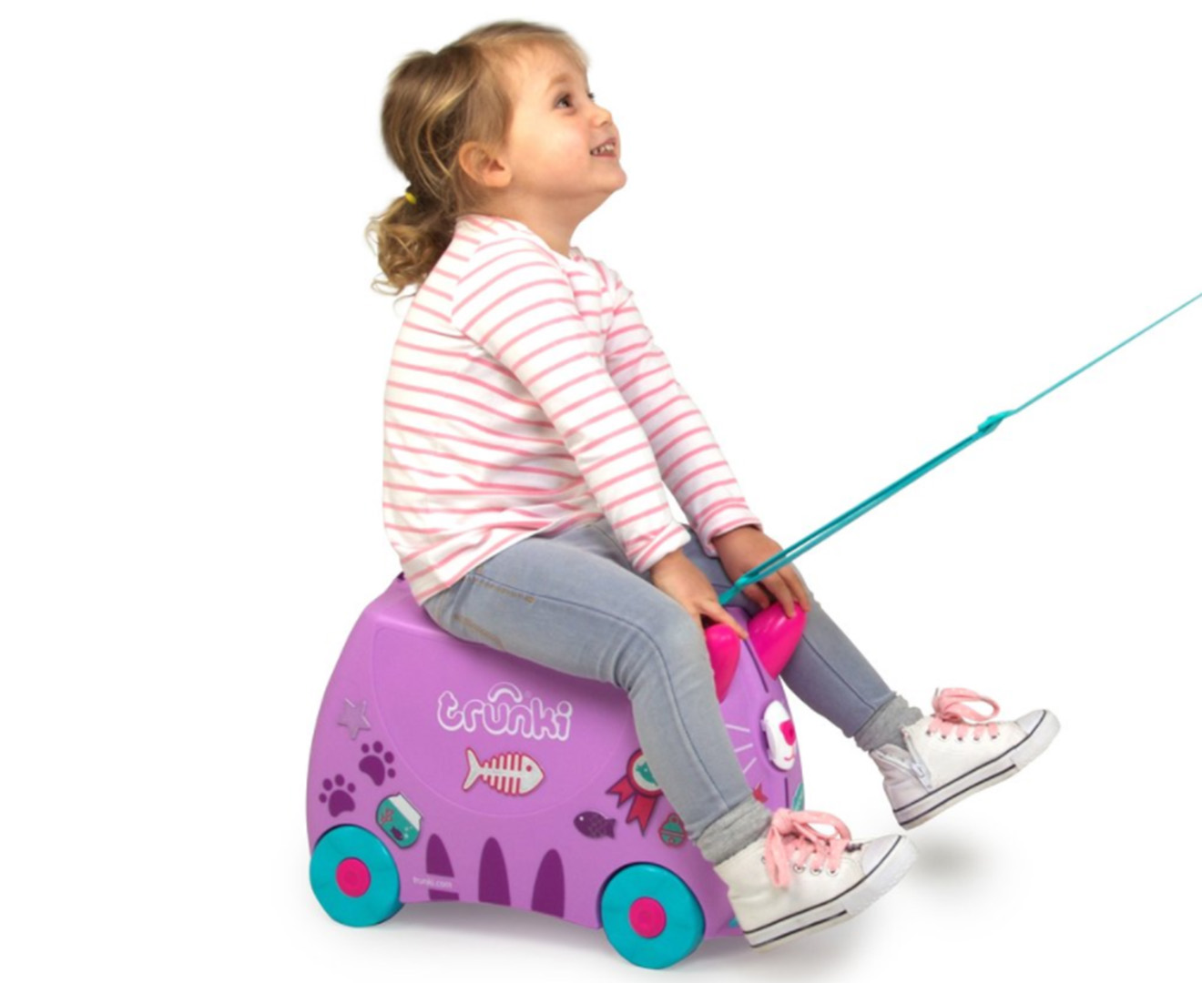 Trunki Kids' Cassie Cat RideOn Suitcase Purple Catch.co.nz