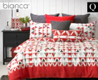 Bianca Floyd Queen Bed Quilt Cover Set - Red